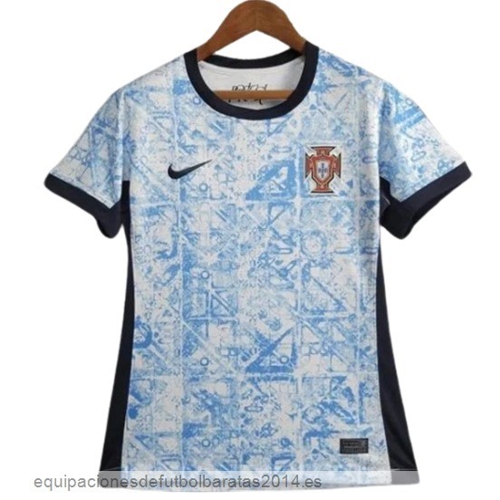 Nuevo 2ª Camiseta Mujer Portugal 2024 Azul Baratas